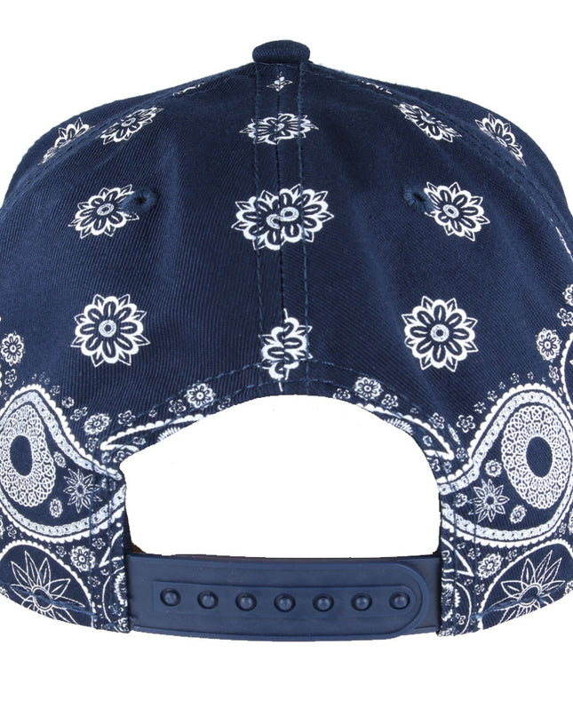 Carbon Paisley Print Snapback Navy