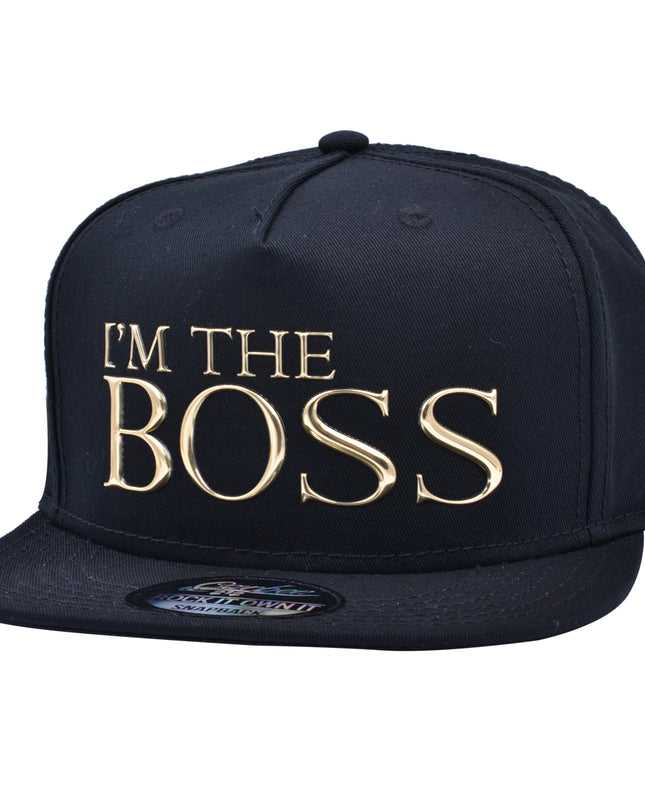 Carbon Hotpress I’M THE BOSS Snapback Black/Gold