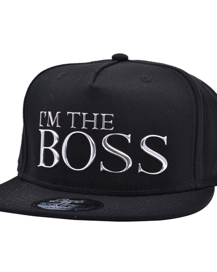 Carbon Hotpress I’M THE BOSS Snapback – Black/Silver