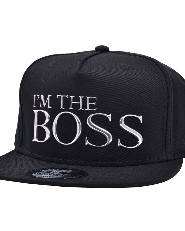 Carbon Hotpress I’M THE BOSS Snapback – Black/Silver