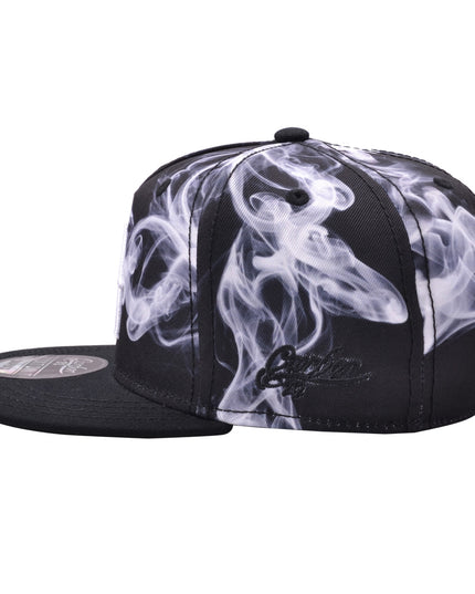 Carbon Youth Air Sign Smoke Print Snapback Caps Black