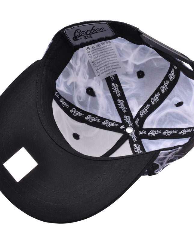 Carbon Youth Air Sign Smoke Print Snapback Caps Black