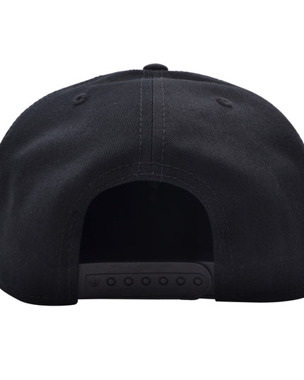 Carbon Queen Gold Metal Snapback Cap Black