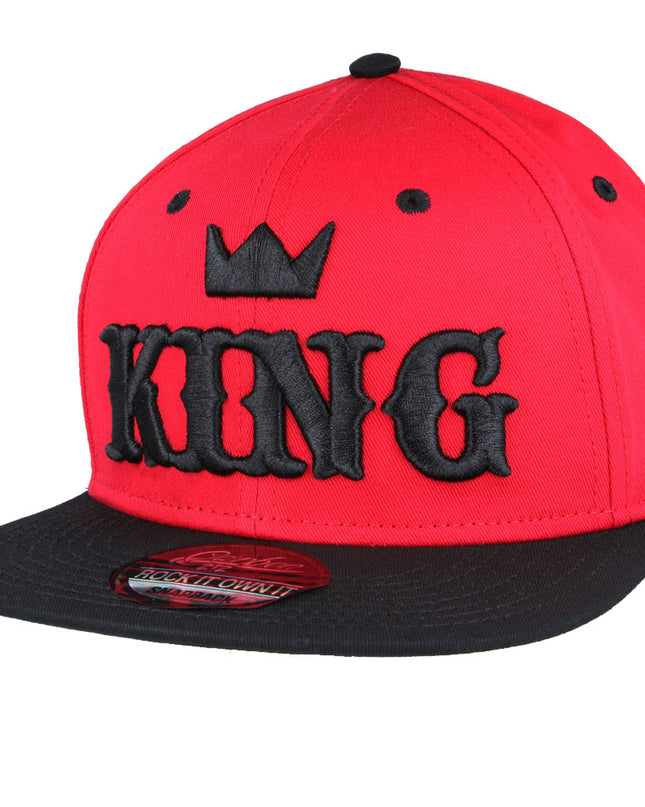 Carbon King Snapback Cap Red