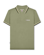 Load image into Gallery viewer, Lambretta Triple Tipped Polo Desert Sage(White/Pampas/Navy) - Raw Menswear
