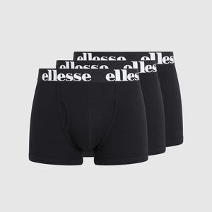 Men’s Ellesse Hali Boxer Shorts 3 Black  3-Pack - Raw Menswear