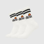 Load image into Gallery viewer, Ellesse (3 Pack) Pullo White Crew Socks - Raw Menswear
