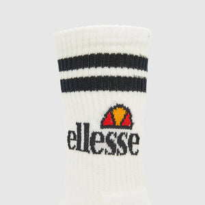 Ellesse (3 Pack) Pullo White Crew Socks - Raw Menswear
