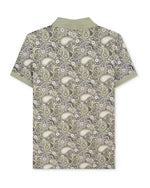 Charger l&#39;image dans la galerie, Lambretta Paisley Brand Polo Desert Sage - Raw Menswear
