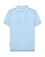 Load image into Gallery viewer, Lambretta Target AOP Premium Polo Sky Blue  - Raw Menswear
