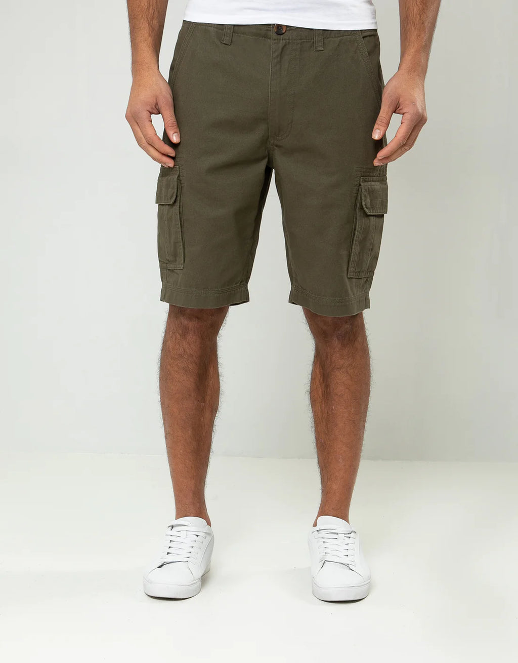 Theadbare Cargo Shorts Khaki - Raw Menswear