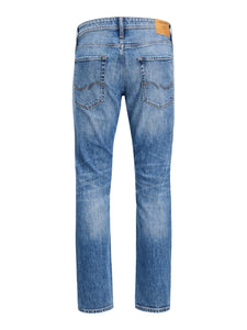Jack & Jones Mike Original 405 Comfort Fit Jeans Mid Blue - Raw Menswear