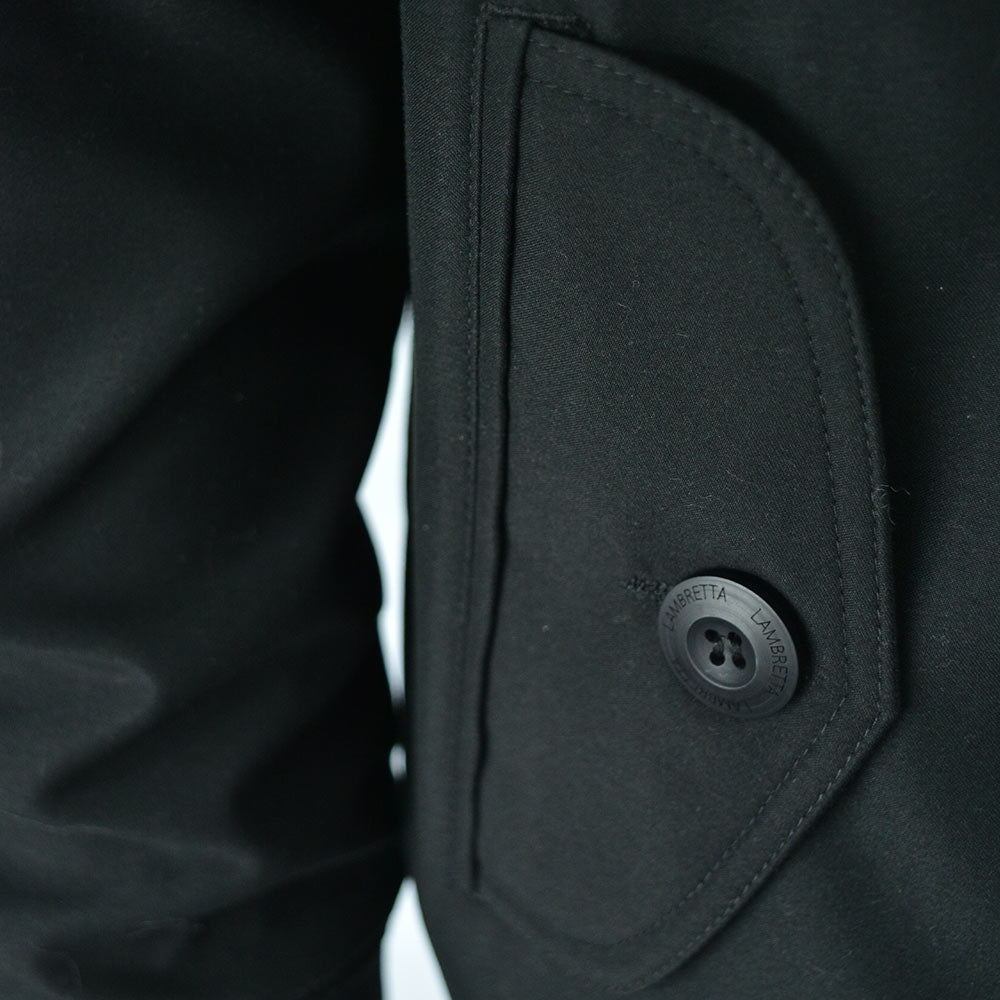 Lambretta Shower Resistant Harrington Jacket Black - Raw Menswear
