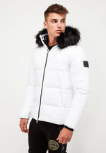 Load image into Gallery viewer, Glorious Gangster Aziri Puffer Jacket Winter White - Raw Menswear
