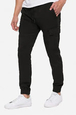 Load image into Gallery viewer, Threadbare Bloomfield Cargo Trousers Black - Raw Menswear
