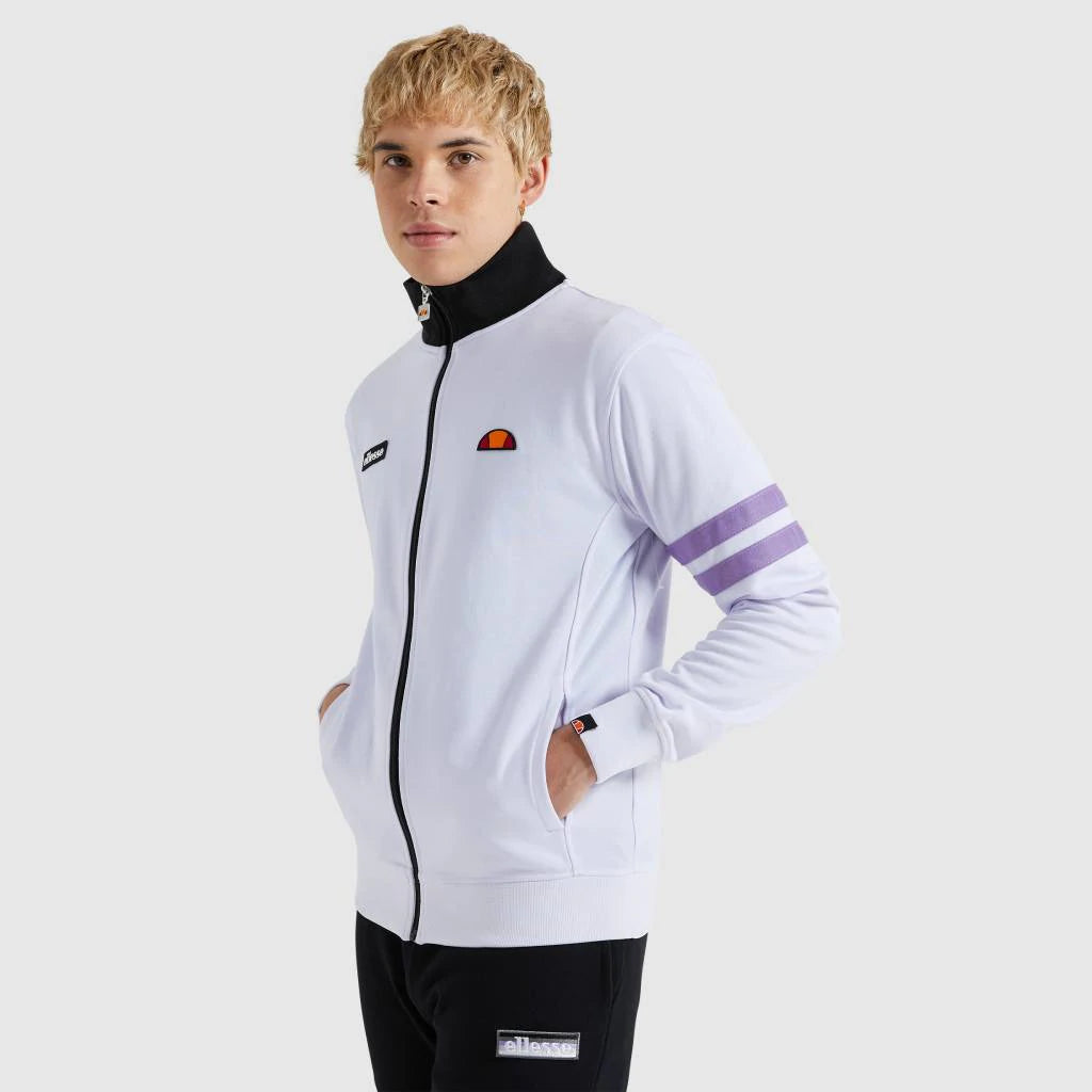 Ellesse Roma Track Top Jacket White/Lilac - Raw Menswear