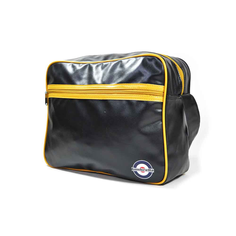 Lambretta Retro Flight Bag Black / Mustard - Raw Menswear