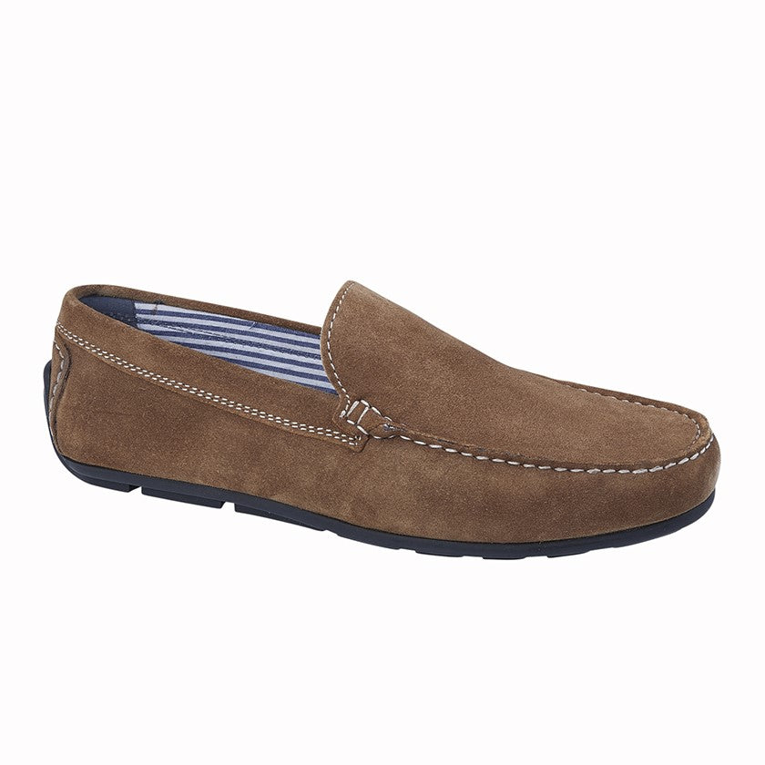 Roamers Real Suede Moccasin Shoes Tan