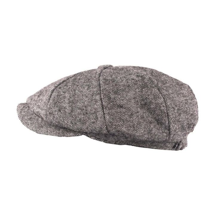 Tweed Newsboy Cap - Black and White Mix 284