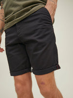 Load image into Gallery viewer, Jack &amp; Jones Bowie Solid Chino Shorts Black - Raw Menswear
