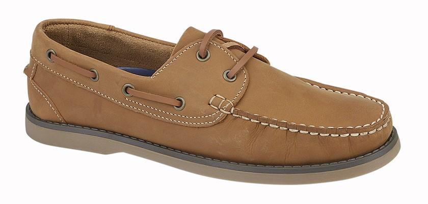 Moccasin Boat Shoes Honey Nubuck Leather Brown - Raw Menswear