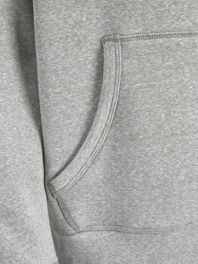 Jack & Jones Tons Sweat Hoodie Grey - Raw Menswear