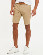 Load image into Gallery viewer, Threadbare Belted Chino Shorts Stone - 880
