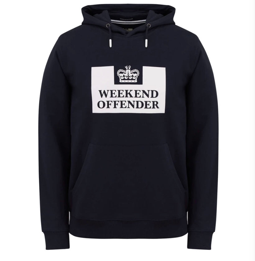 Weekend Offender HM Service Hoodie Navy - Raw Menswear
