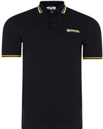 Load image into Gallery viewer,  Lambretta Twin Tipped Polo Top - Black &amp; Gold - Raw Menswear 
