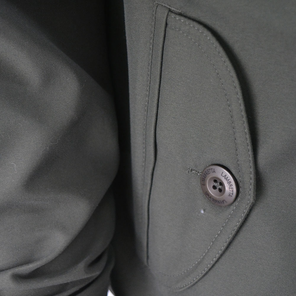 Lambretta Men’s Shower Resistant Harrington Jacket Khaki - Raw Menswear