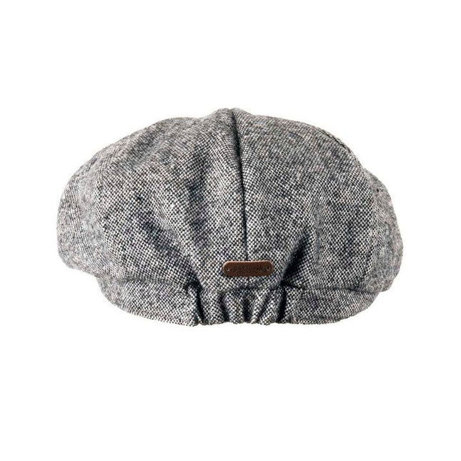 Tweed Newsboy Cap - Black and White Mix (Hat 284) - 1472 Raw Menswear