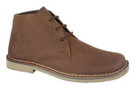 Load image into Gallery viewer, Roamers 3 Eyelet Desert Boot Brown Leather - Raw Menswear
