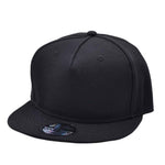Load image into Gallery viewer, Carbon212 Plain Structured Front Panel Snapback Black - Raw Menswear
