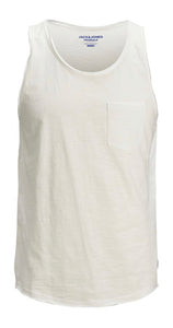 Jack & Jones Tank Vest Top White - Raw Menswear