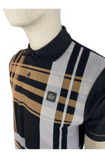 Charger l&#39;image dans la galerie, Trojan Oversize Check Panel Polo TR/8776 Black - Raw Menswear
