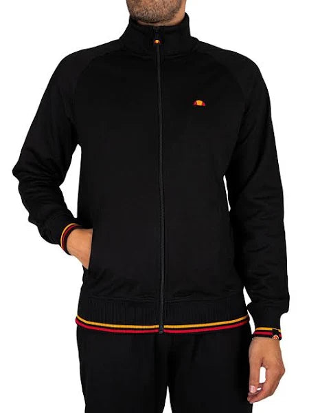 Ellesse Rome Track Top Jacket Black - Raw Menswear